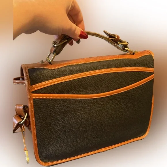 Vintage Dooney & Bourke All Weather Leather Carrier Bag Medium Sized - Picture 3 of 17